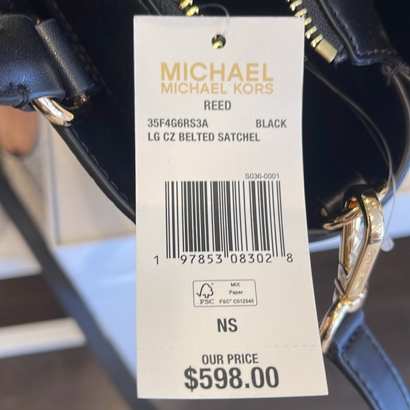 MICHAEL KORS Reed Lg Leather Belted Satchel Crossbody Handbag CZ
Crocodile - Picture 15 of 16